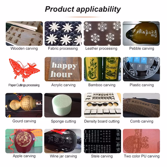 Rd6445g制御付きステンレス鋼炭素鋼金属および非金属合板用木材アクリル混合CO2レーザー彫刻切断機